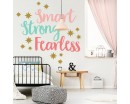 Smart Strong Fearless Inspirational Positive Wall Quote 